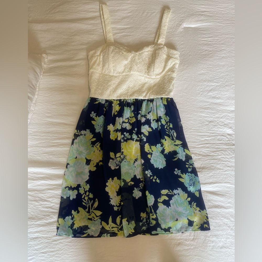 Floral laced formal dress